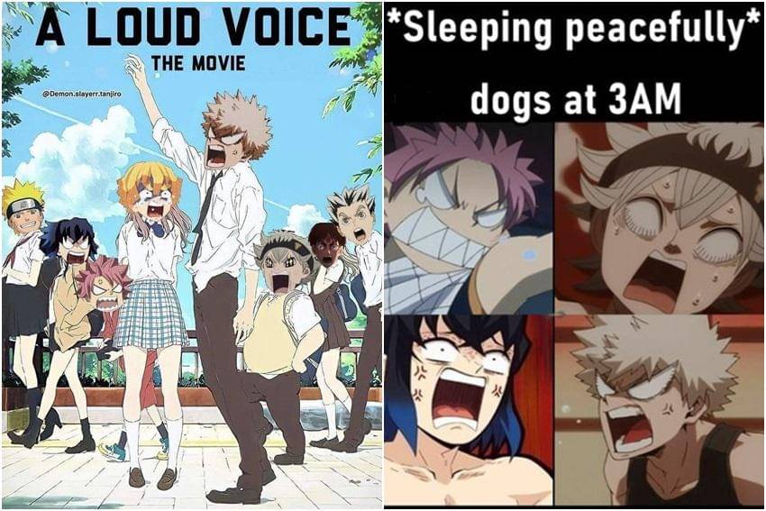 kolase meme karakter anime berisik