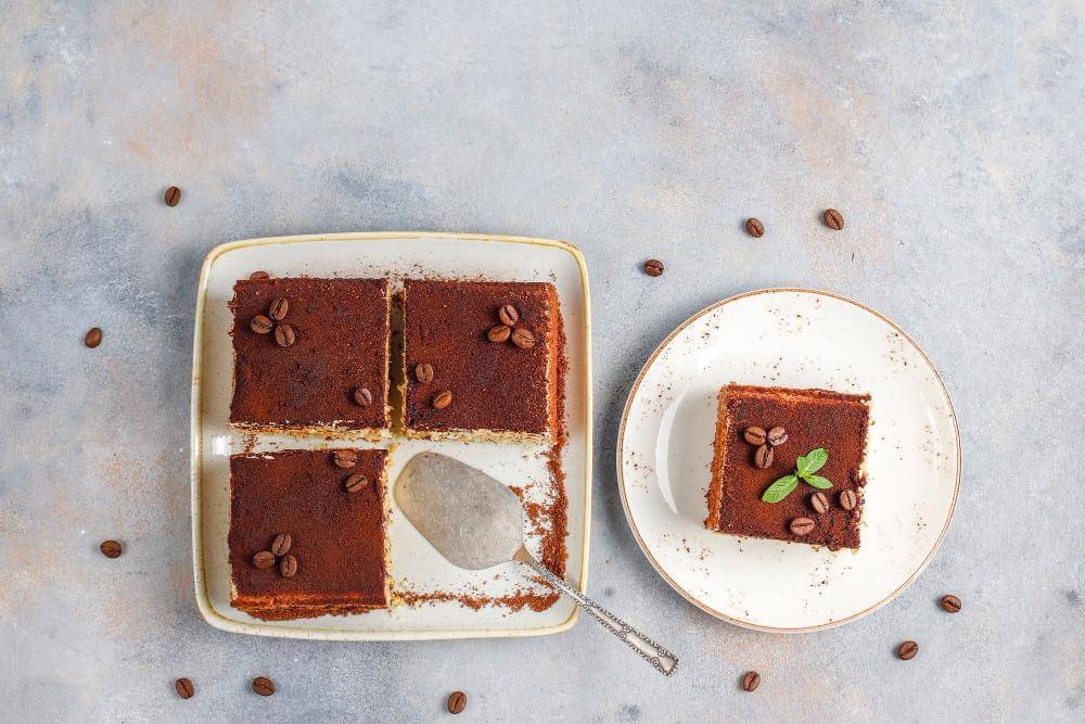 ilustrasi tiramisu cheese brownies