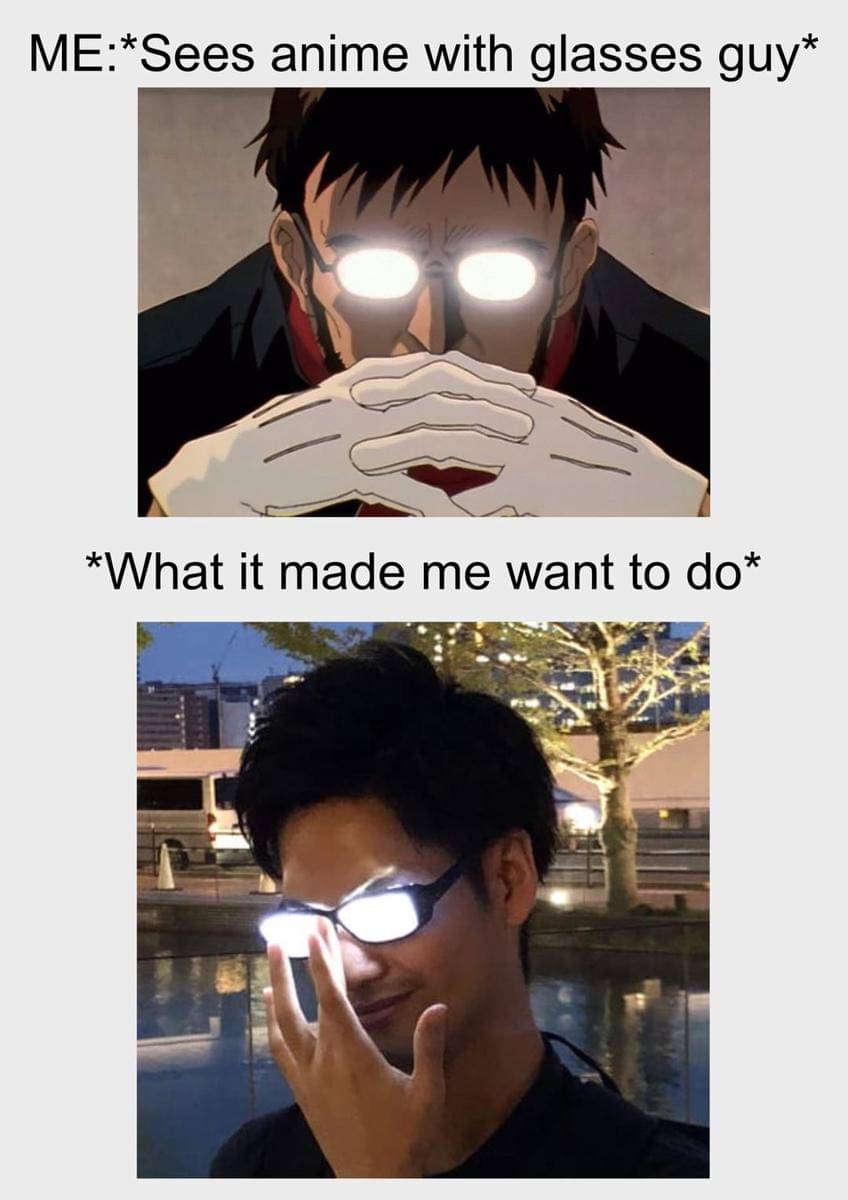 meme karakter anime berkacamata