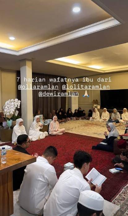 Tahlilan 7 Hari Ibunda Olla Ramlan (instagram.com/ollaramlan)