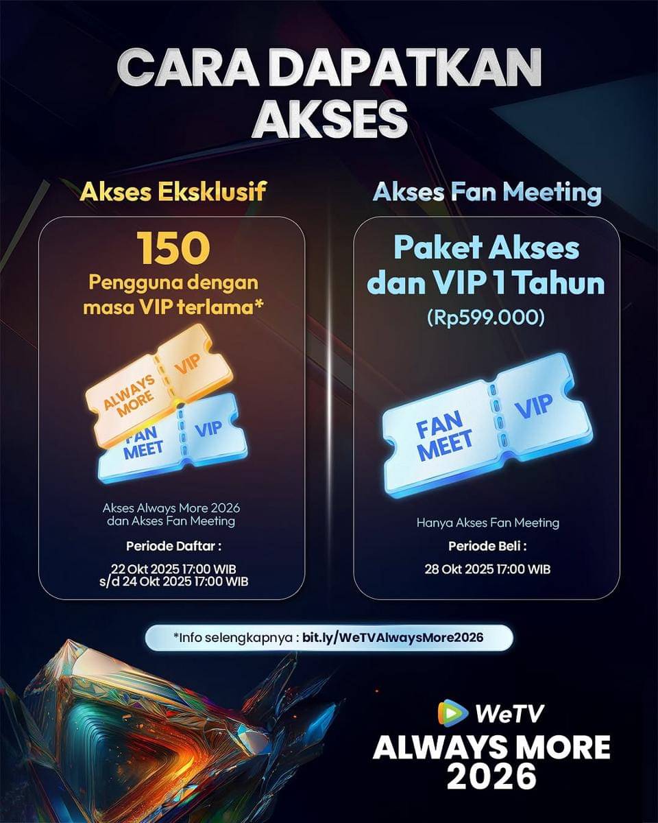 cara dapatkan akses WeTV Always More 2026 in Jakarta
