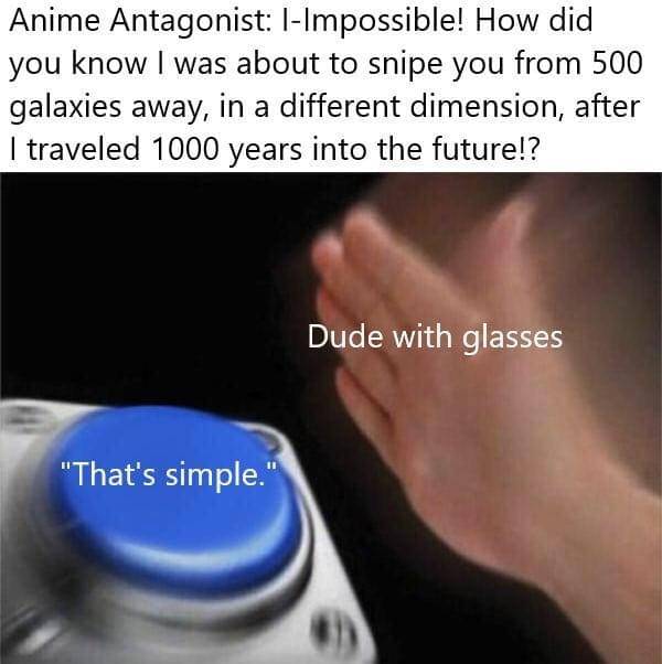 meme karakter anime berkacamata