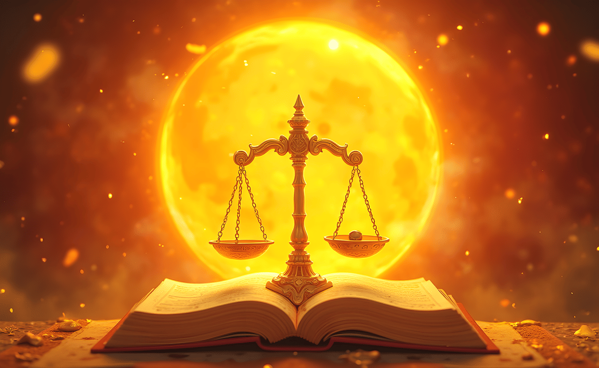 Simbol timbangan dalam zodiak libra.