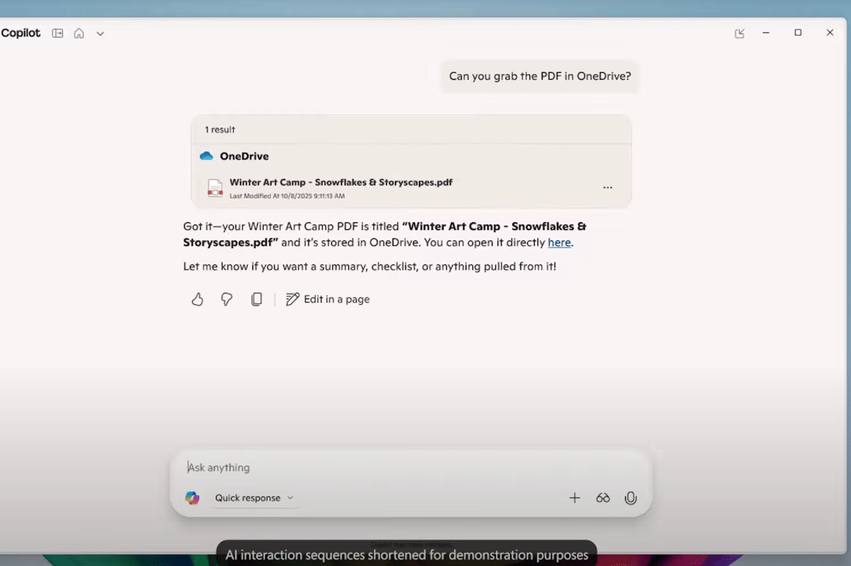 tampilan konektor Copilot untuk OneDrive