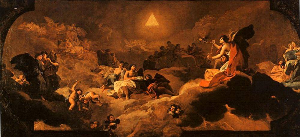 Lukisan Adoration of the Name of God karya Francisco Goya
