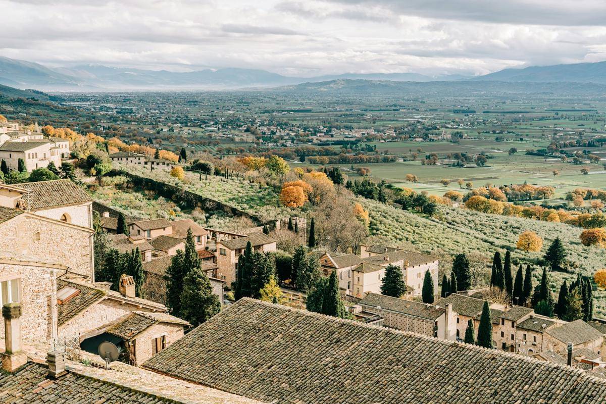 potret Bukit Umbria, Assisi, Italia