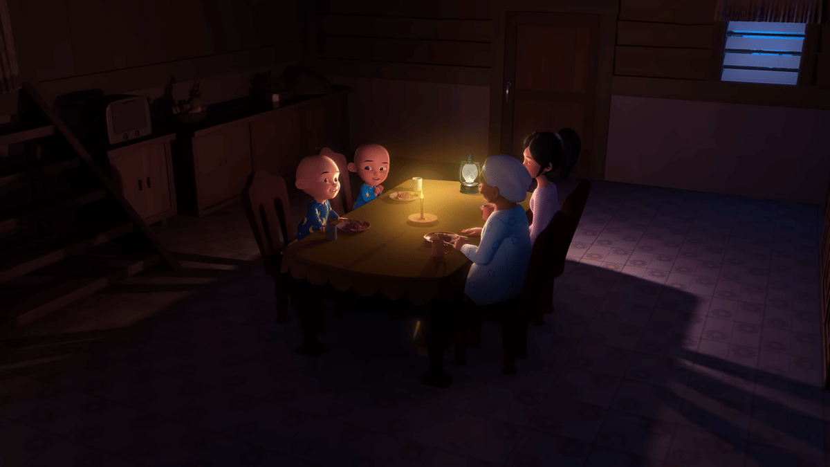 Cuplikan serial animasi Upin dan Ipin episode "Angin".
