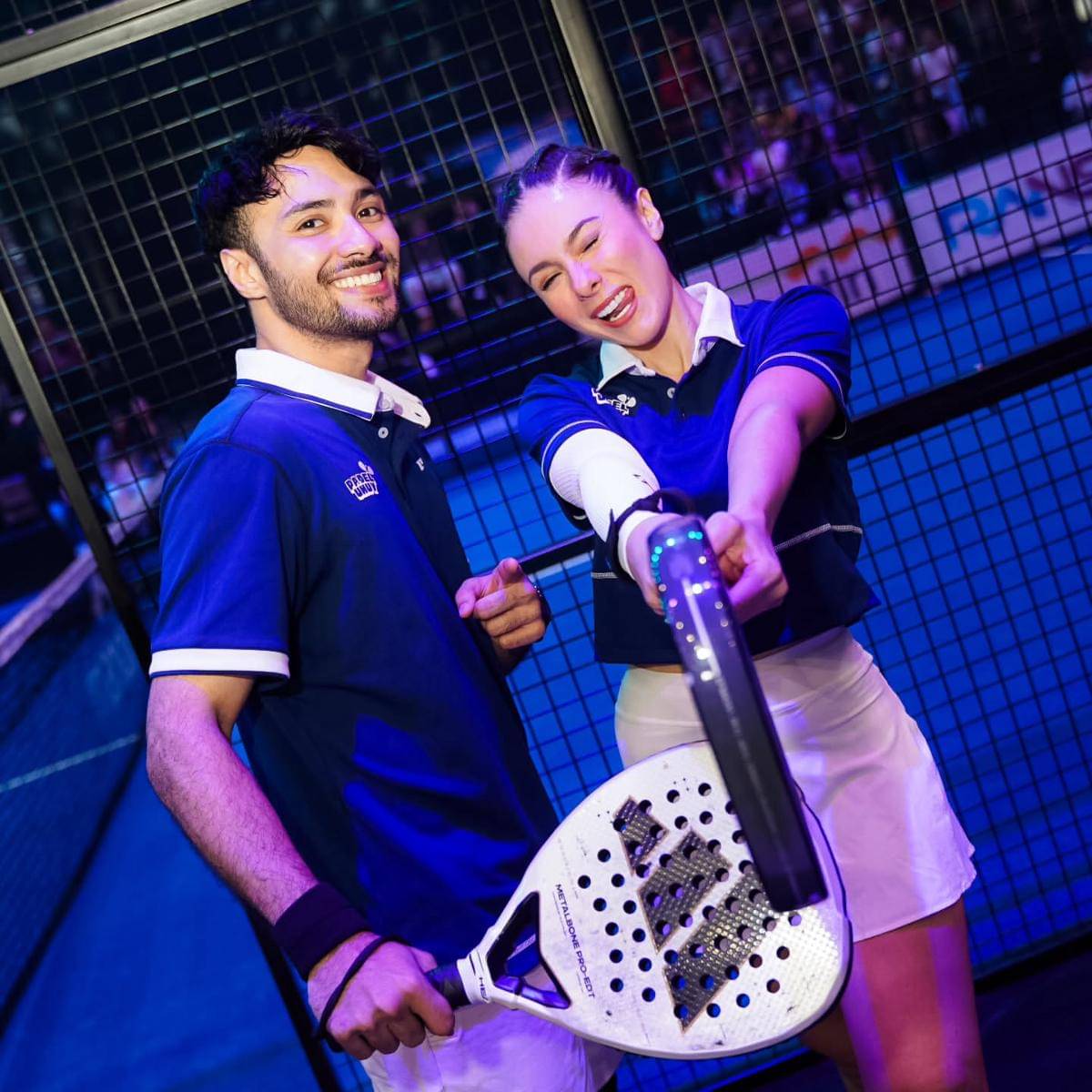 Wulan Guritno dan Refal Hady bermain padel