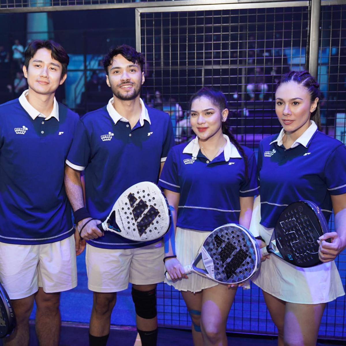 Wulan Guritno dan Refal Hady bermain padel