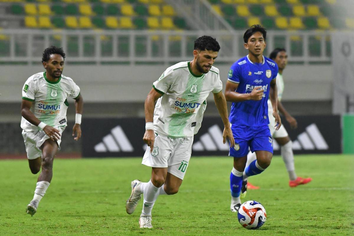 Duel PSMS kontra Adhyaksa FC di Banten International Stadium, Sabtu (18/10/2025) (dok.PSMS)