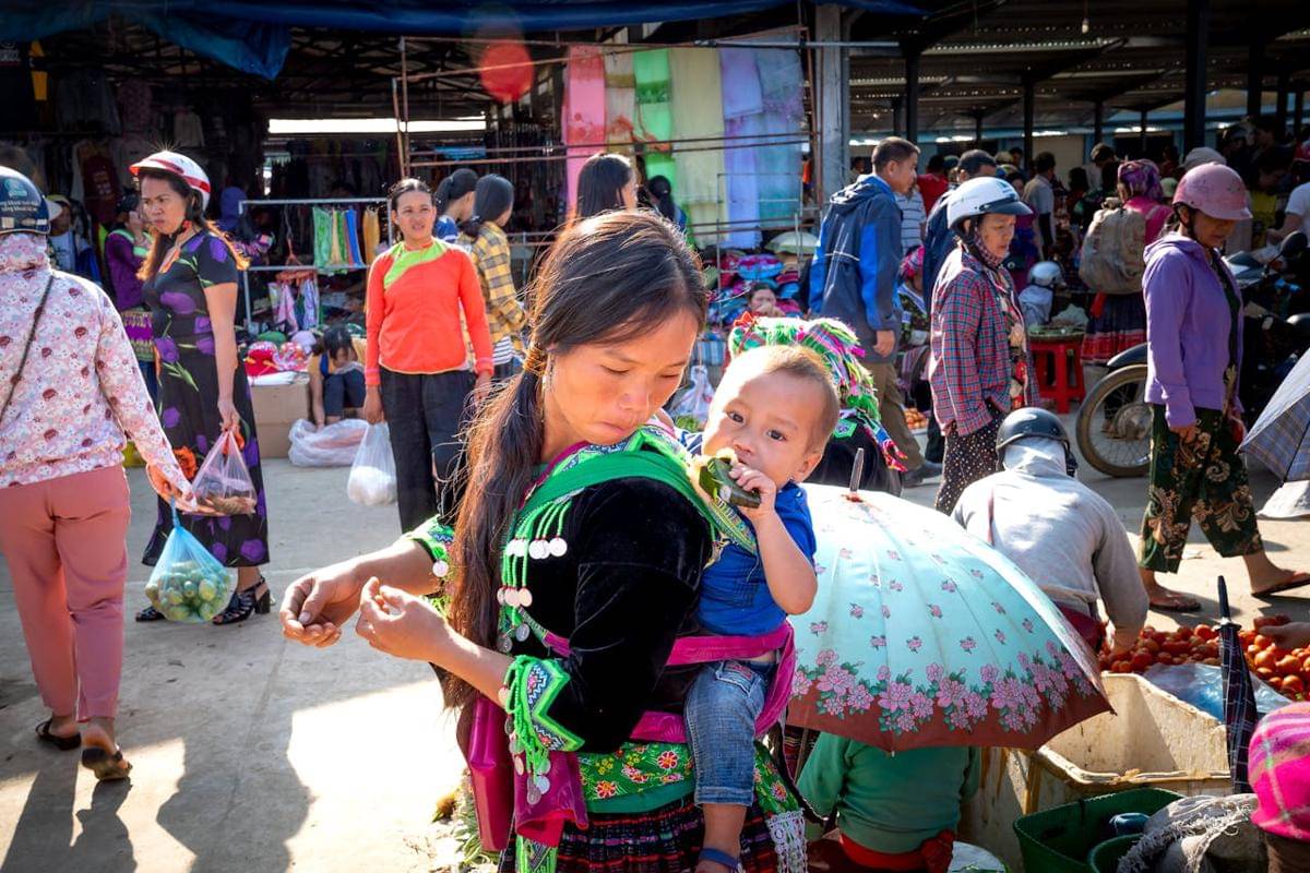 Potret pasar tradisional di Vietnam
