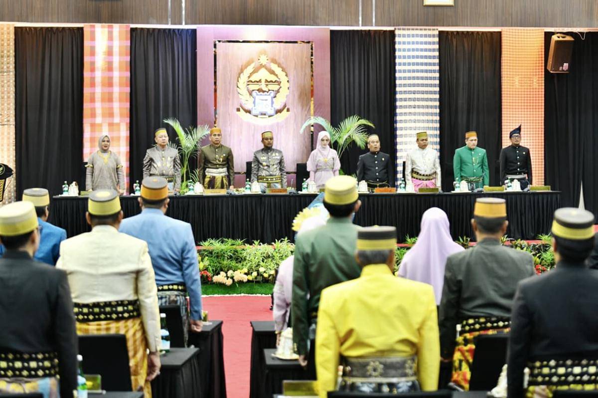 Puncak peringatan 356 Tahun Sulawesi Selatan digelar penuh khidmat di Ruang Pola, Kantor Gubernur Sulsel, Jalan Urip Sumoharjo, Kota Makassar, Minggu (19/10/2025). Istimewa