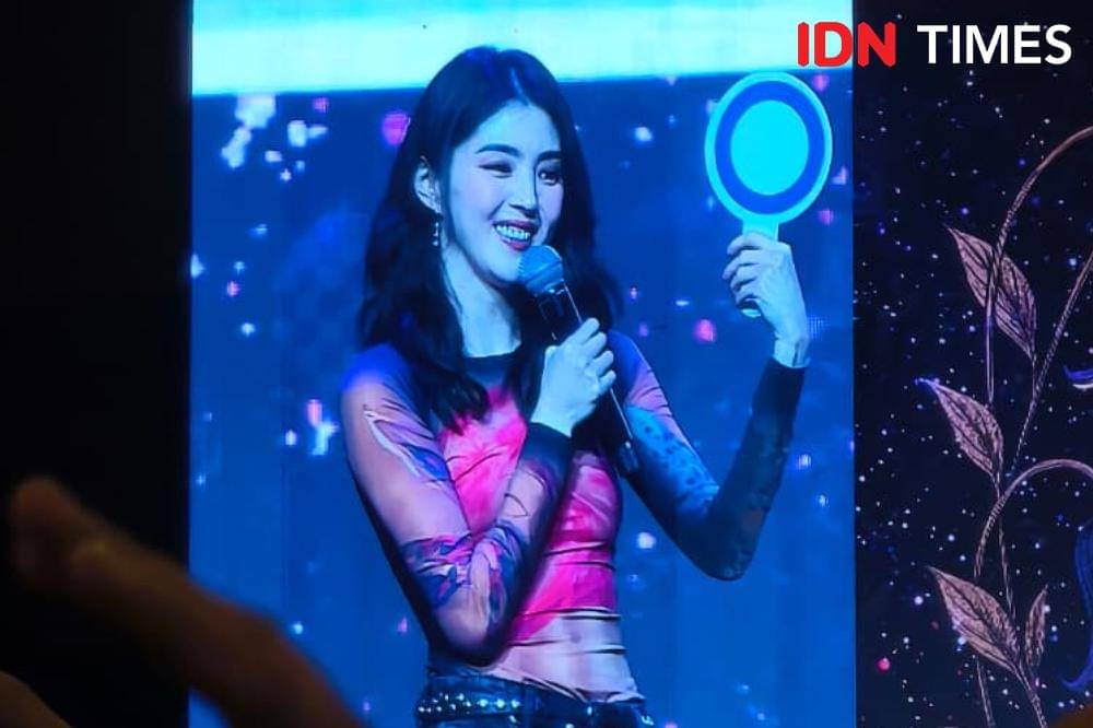 Fan meeting Han So Hee di The Kasablanka, Jakarta, Sabtu (18/10/2025)