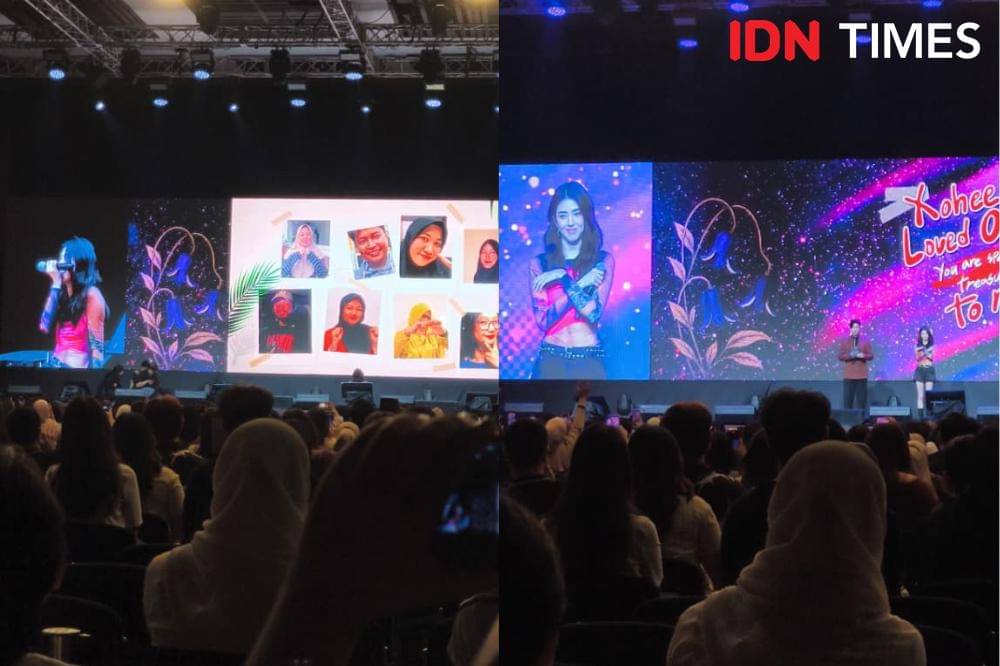Highlight fan meeting Han So Hee di The Kasablanka, Jakarta, Sabtu (18/10/2025)