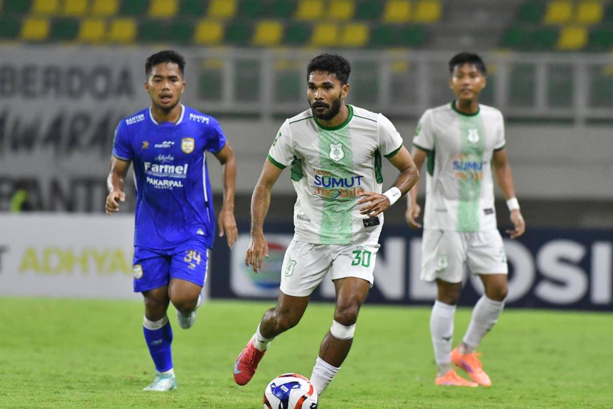 Duel PSMS kontra Adhyaksa FC di Banten International Stadium, Sabtu (18/10/2025) (dok.PSMS)
