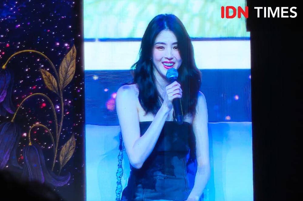 Fan meeting Han So Hee di The Kasablanka, Jakarta, Sabtu (18/10/2025)