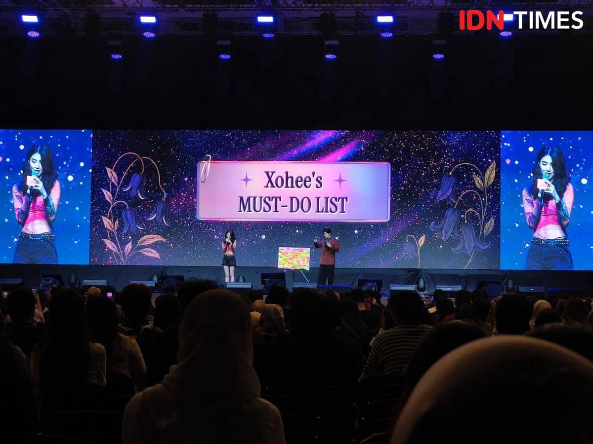 Highlight fan meeting Han So Hee di The Kasablanka, Jakarta, Sabtu (18/10/2025)