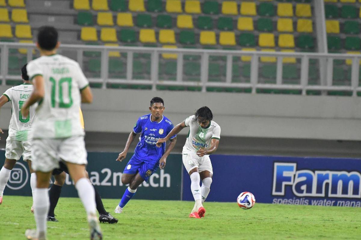 Duel PSMS kontra Adhyaksa FC di Banten International Stadium, Sabtu (18/10/2025) (dok.PSMS)