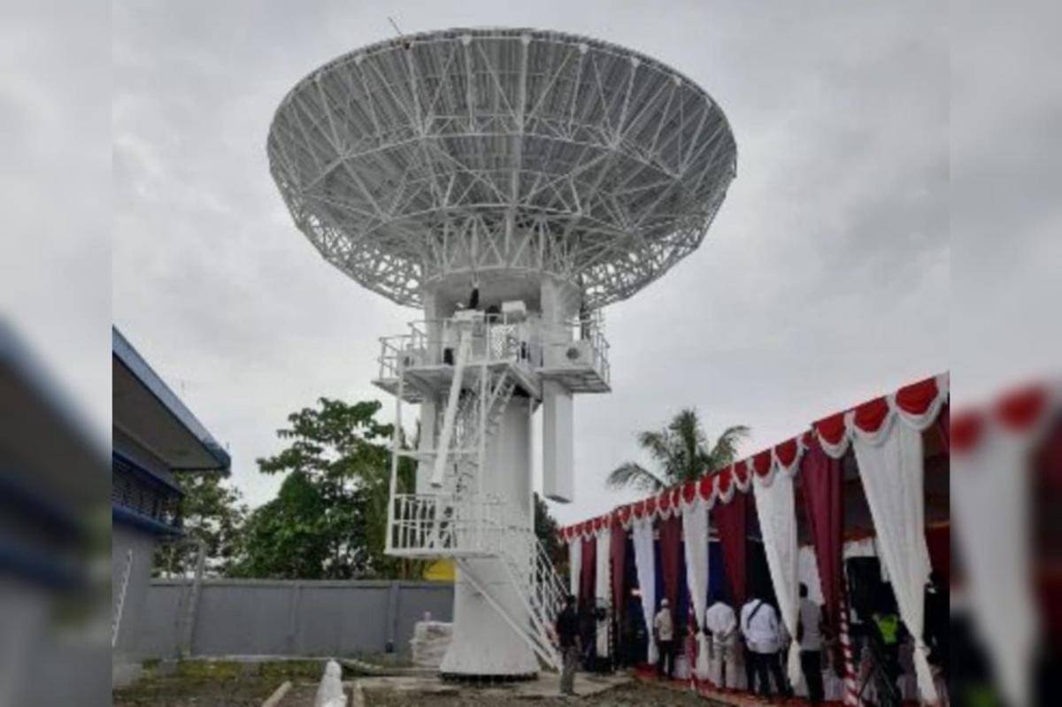 Suasana di area tower stasiun pengendali satelit SATRIA-1 yang berada di Jalan WR. Supratman, Mimika, Papua Tengah, pada saat peluncuran, 19 Juni 2023. (IDN Times/Istimewa)