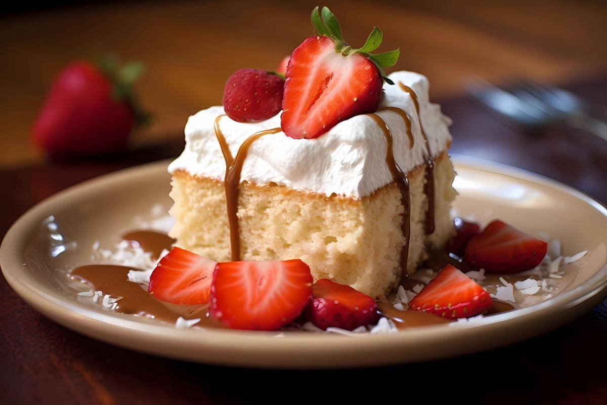 ilustrasi tres leches cake