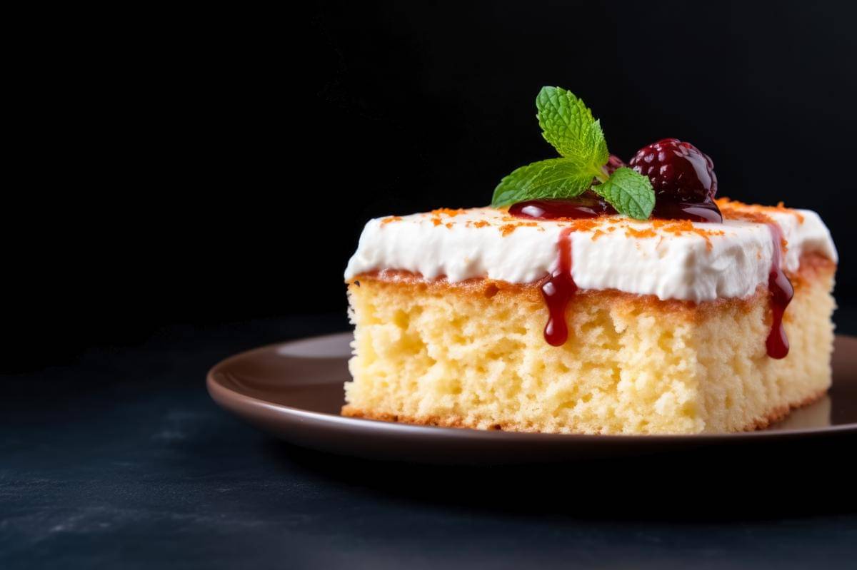 ilustrasi tres leches cake
