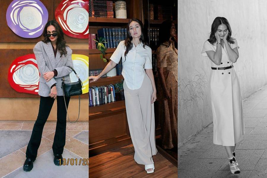 gaya busana minimalis ala Luna Maya
