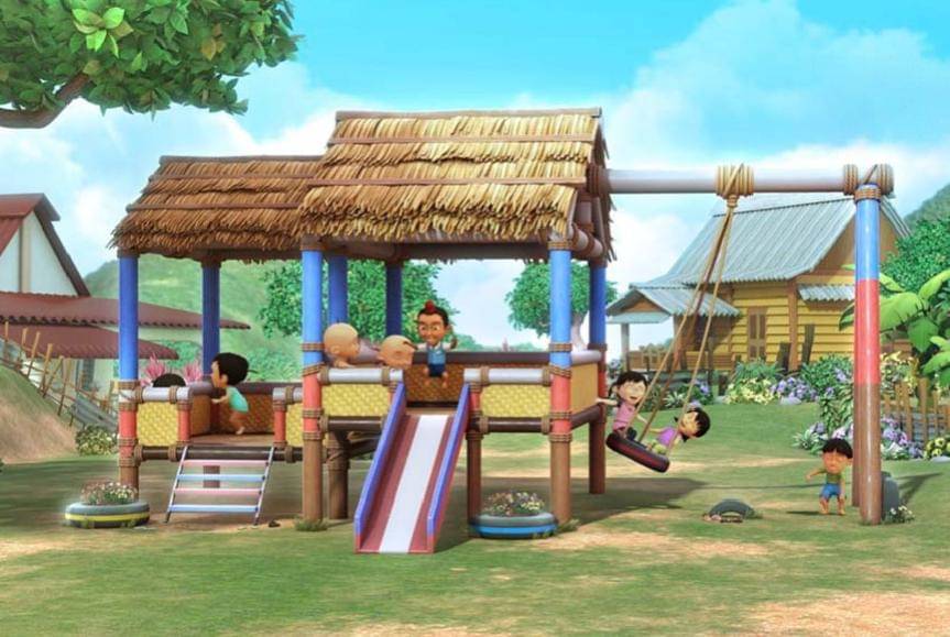 pondok bermain di Kampung Durian Runtuh