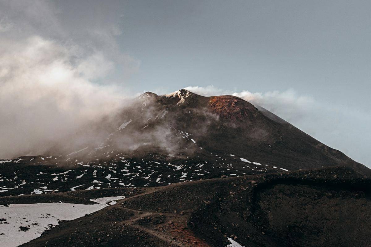 potret Gunung Etna, Taormina, Italia