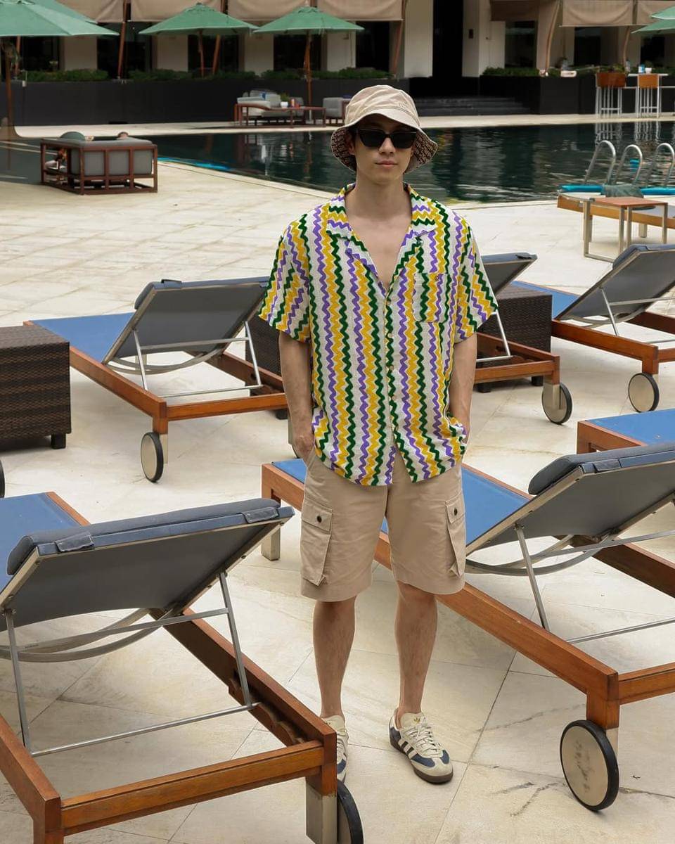 padu padan short pants ala Bright Rapheephong