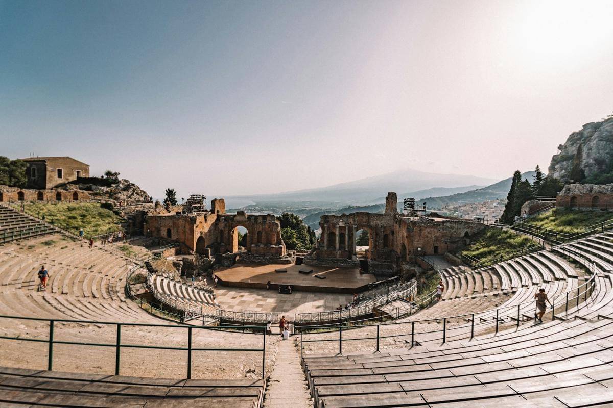 potret Teatro Antico di Taormina, Taormina, Italia