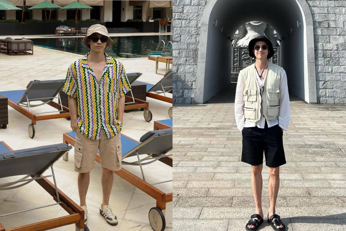 inspirasi styling short pants ala Bright Rapheephong 