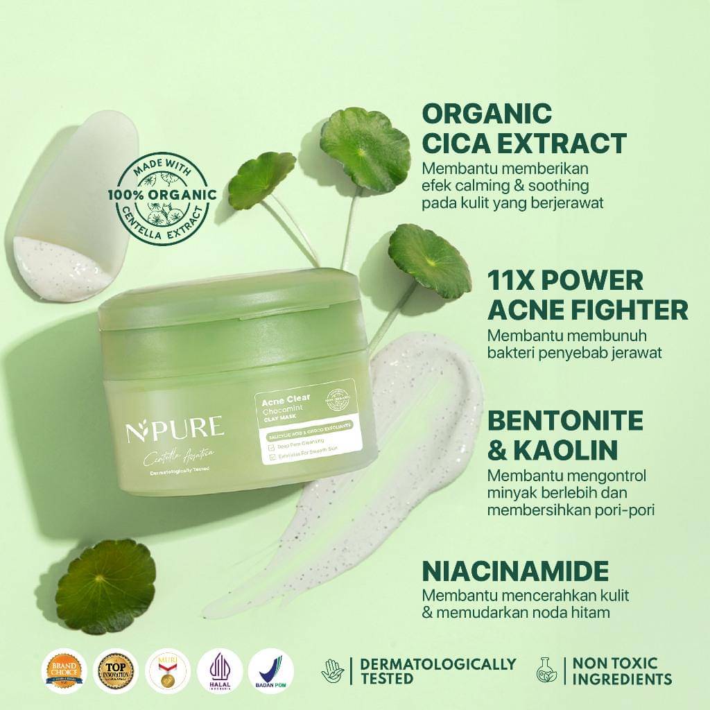 NPURE Centella Asiatica Acne Clear Chocomint Clay Mask 