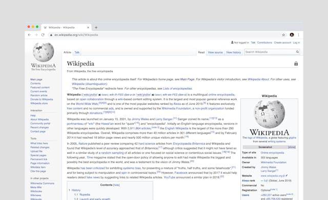halaman Wikipedia