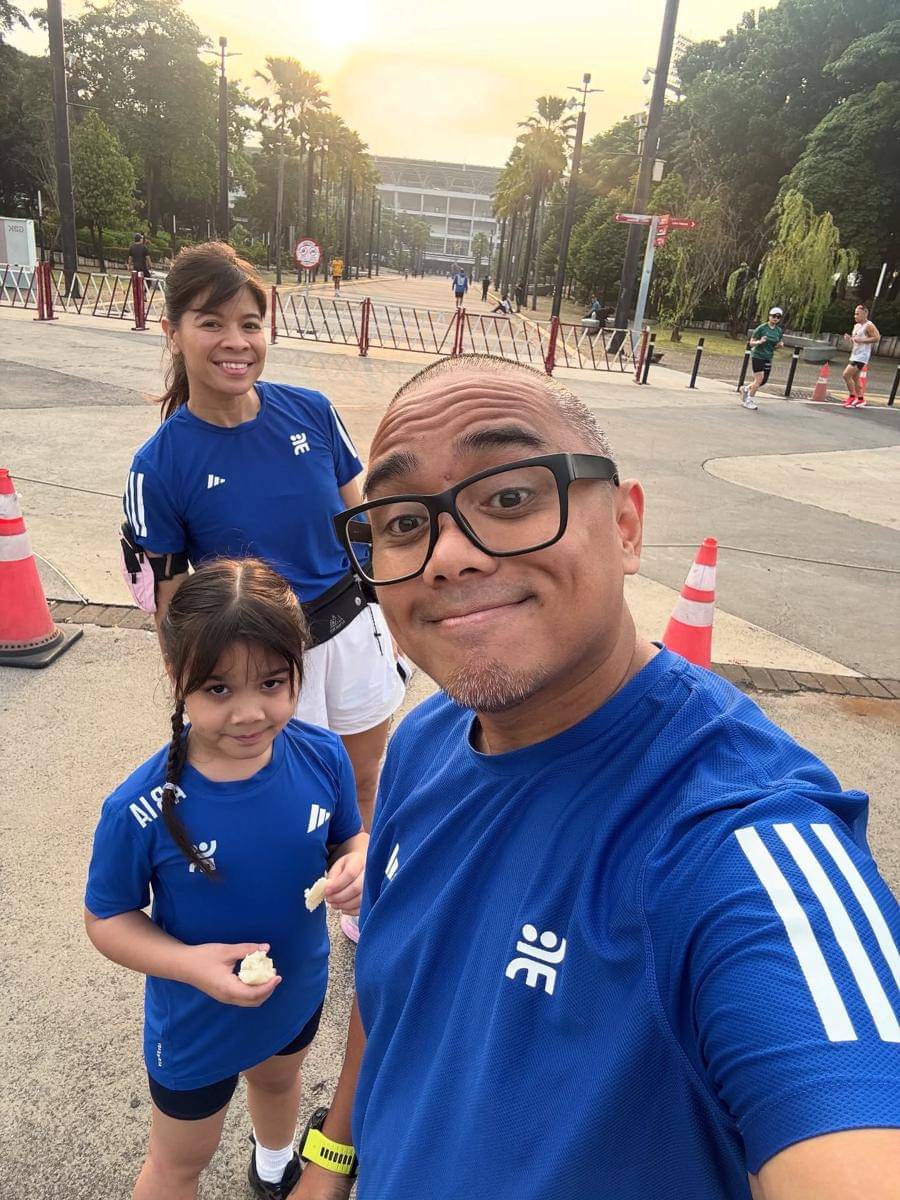 keluarga Saykoji jogging di hari Minggu