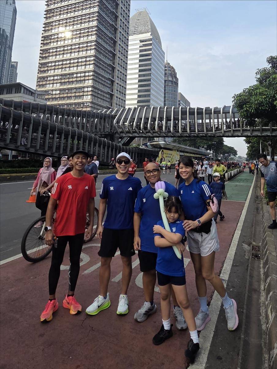 keluarga Saykoji jogging di hari Minggu