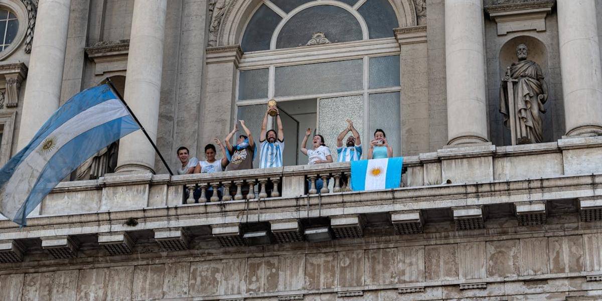piala dunia bendera Argentina