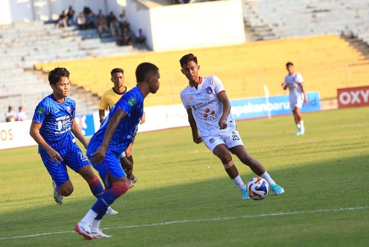 Laga Sumsel United vs PSPS Pekanbaru (Dok. Media Officer)