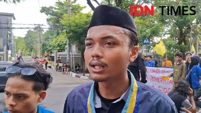 Jenderal Lapangan Aksi, Pergerakan Mahasiswa Islam Indonesia (PMII) Komisariat Universitas Islam Negeri (UIN) Makassar cabang Gowa, Awal Nugraha, Senin (20/10/2025) / Foto : Darsil Yahya