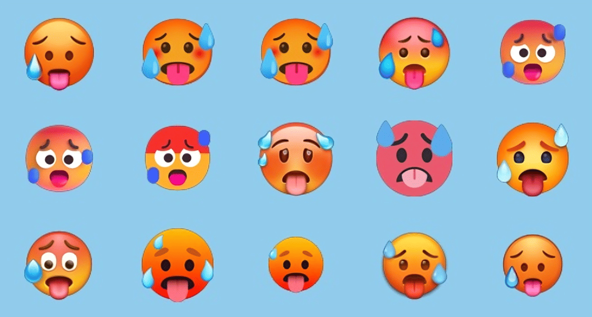 emoji 🥵 artinya