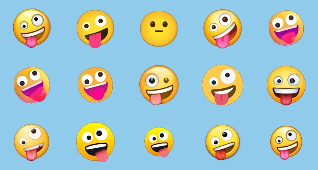 Emoji wajah konyol