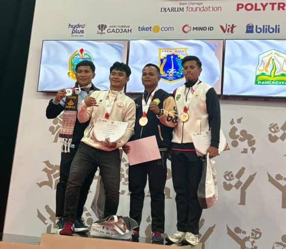 Reymond Simanjuntak persembahkan emas untuk Sumut di PON Bela Diri (dok.SIWO Sumut)