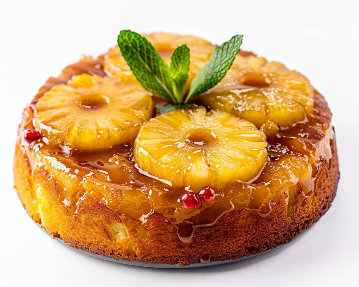ilustrasi pineapple upside down cake