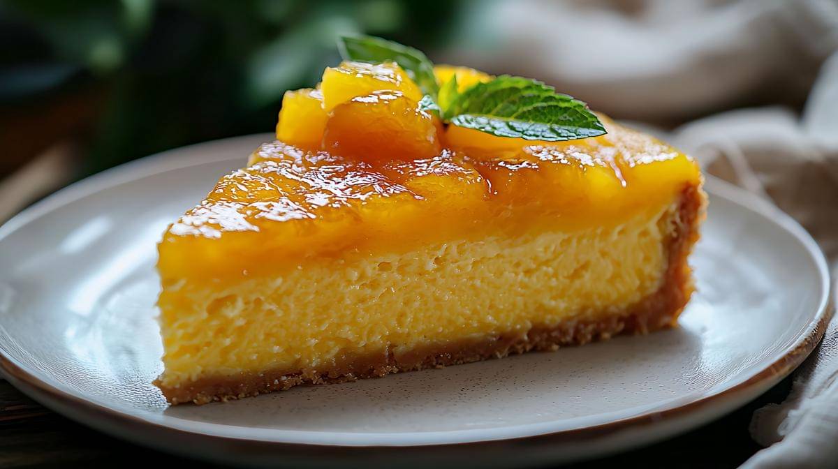 ilustrasi mango cheesecake