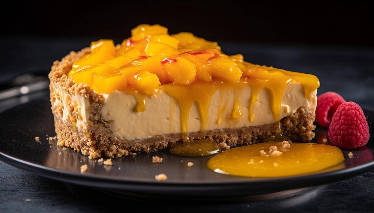 ilustrasi mango cheesecake