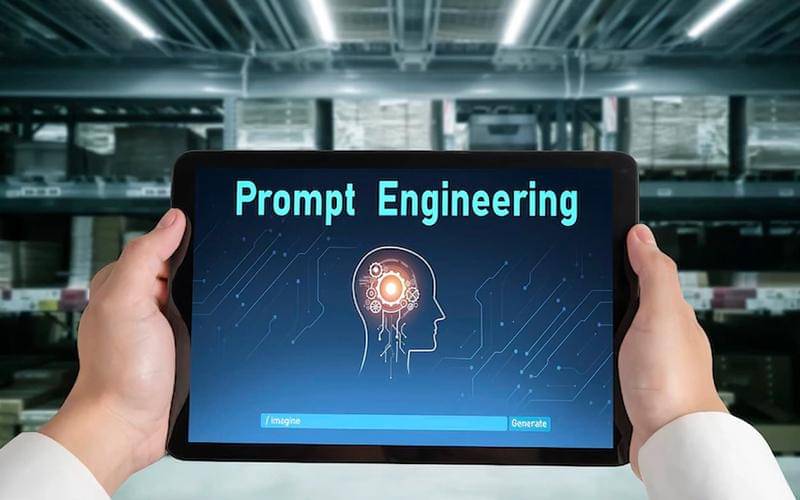 ilustrasi seseorang bekerja sebagai AI Prompt Engineer
