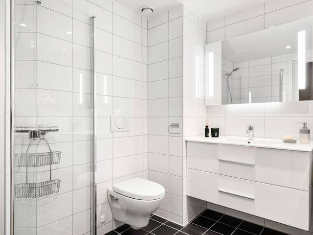 Ilustrasi desain interior kamar mandi