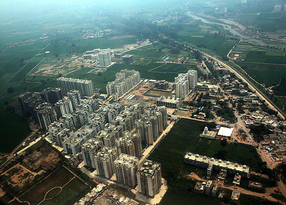 Chandigarh and surrounding aerial photo