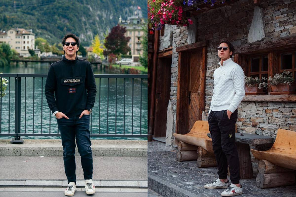 inspirasi outfit traveling ala El Rumi 