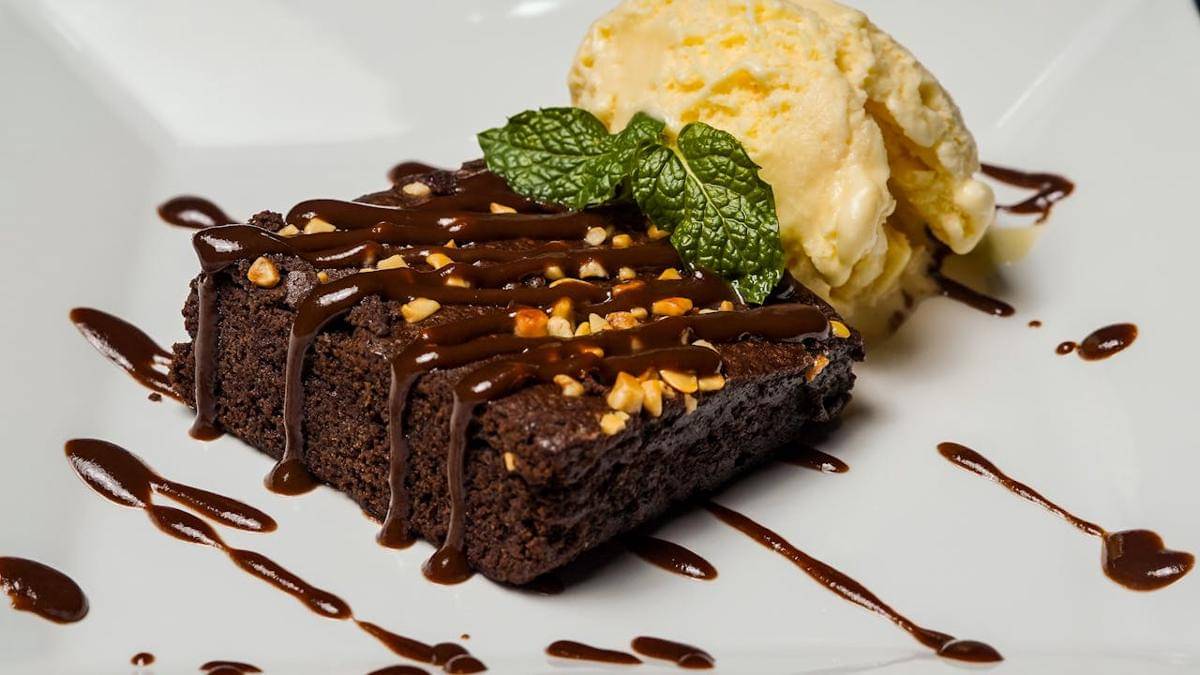 Potret choco brownies sundae 