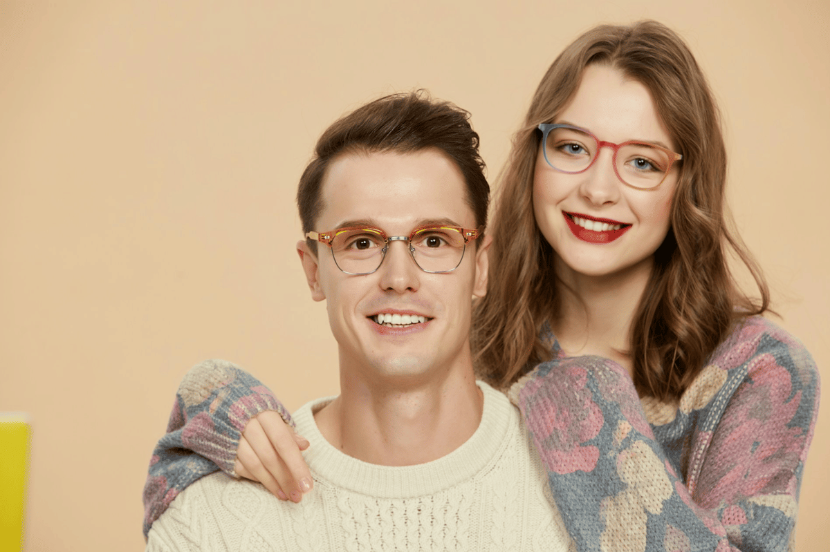 ilustrasi pasangan nerdy